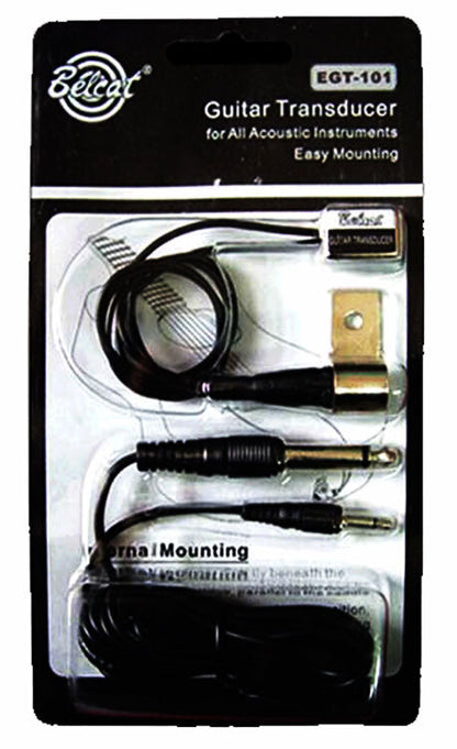 Belcat EGT-101 Easy Surface Mounted Single Piezo Transducer Pickup System for Acoustic Instruments