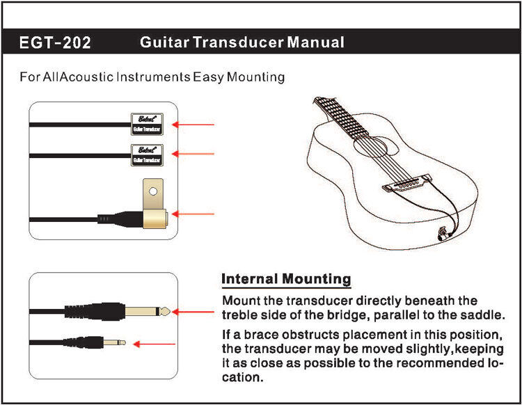 Belcat EGT-202 Double Transducer Pickup System for Acoustic Instruments — view 3