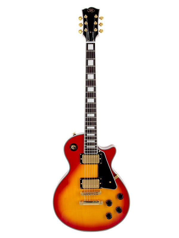 SX Deluxe LP Style Electric Guitar with Set Neck and Gold Hardware