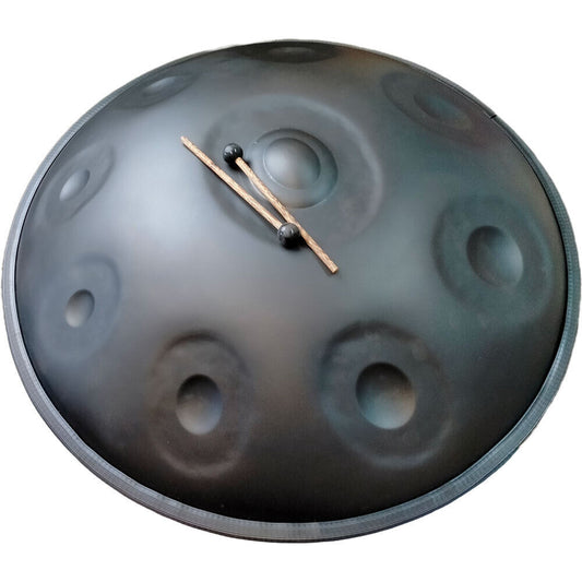 Opus Percussion 20" Metal 9-Note Handpan Drum with Carry Bag, Beaters & Stand, D-Minor Scale