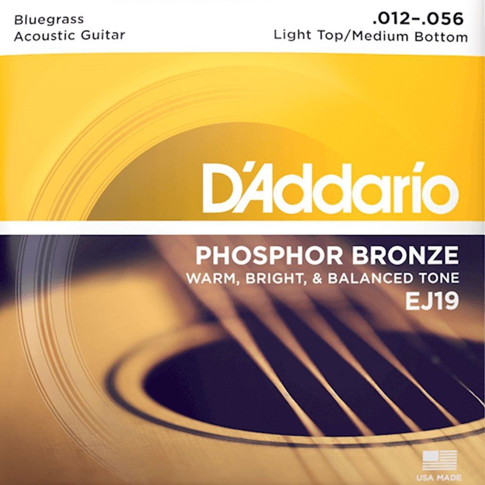 D'Addario EJ19 Bluegrass LT Guitar Strings - Hybrid Gauge, Phosphor Bronze, Made in USA, .012 to .056 — view 5