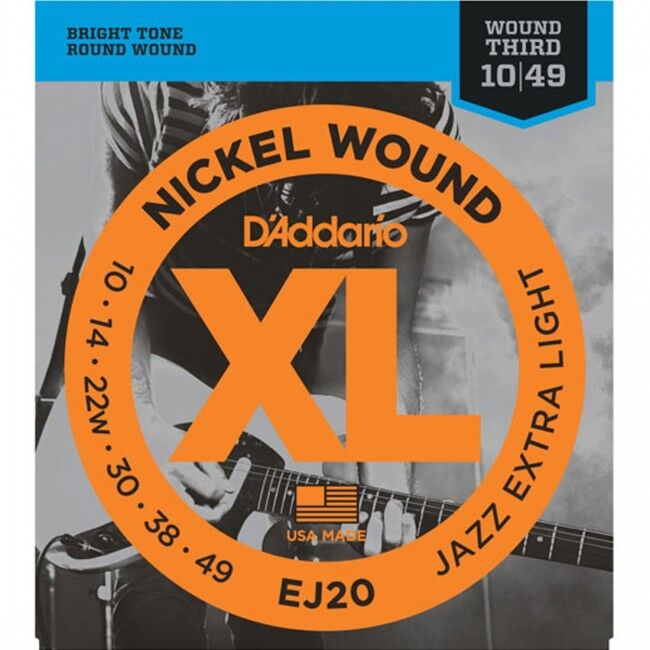 D'Addario EJ20 Electric Guitar String Set 10-49 Jazz XL Light
