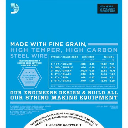D'Addario EJ20 Electric Guitar String Set 10-49 Jazz XL Light — view 3
