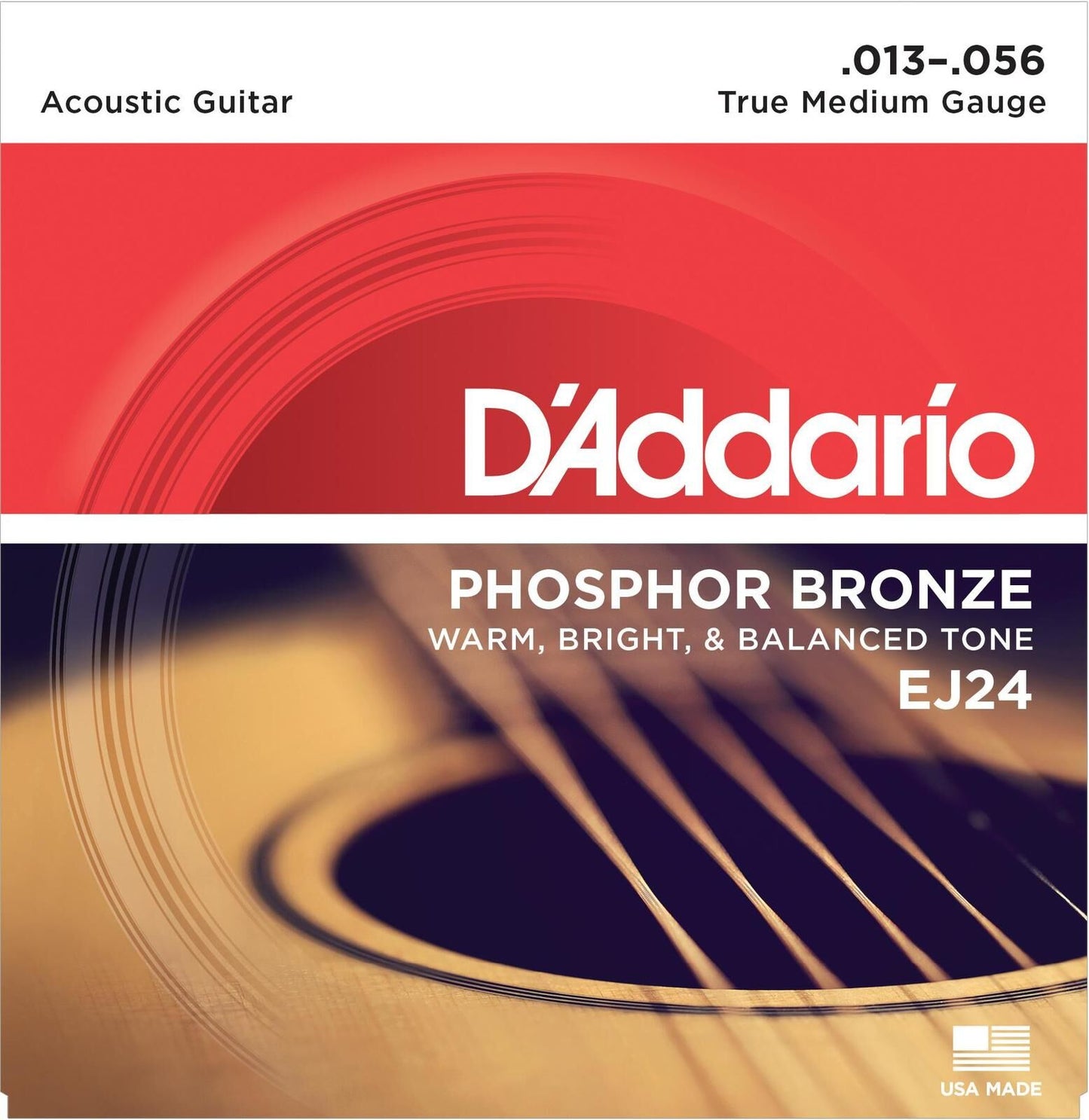 D'Addario EJ24 Acoustic Guitar String Set 13-56 Phosphor Bronze for DADGAD and Standard Tuning — view 5