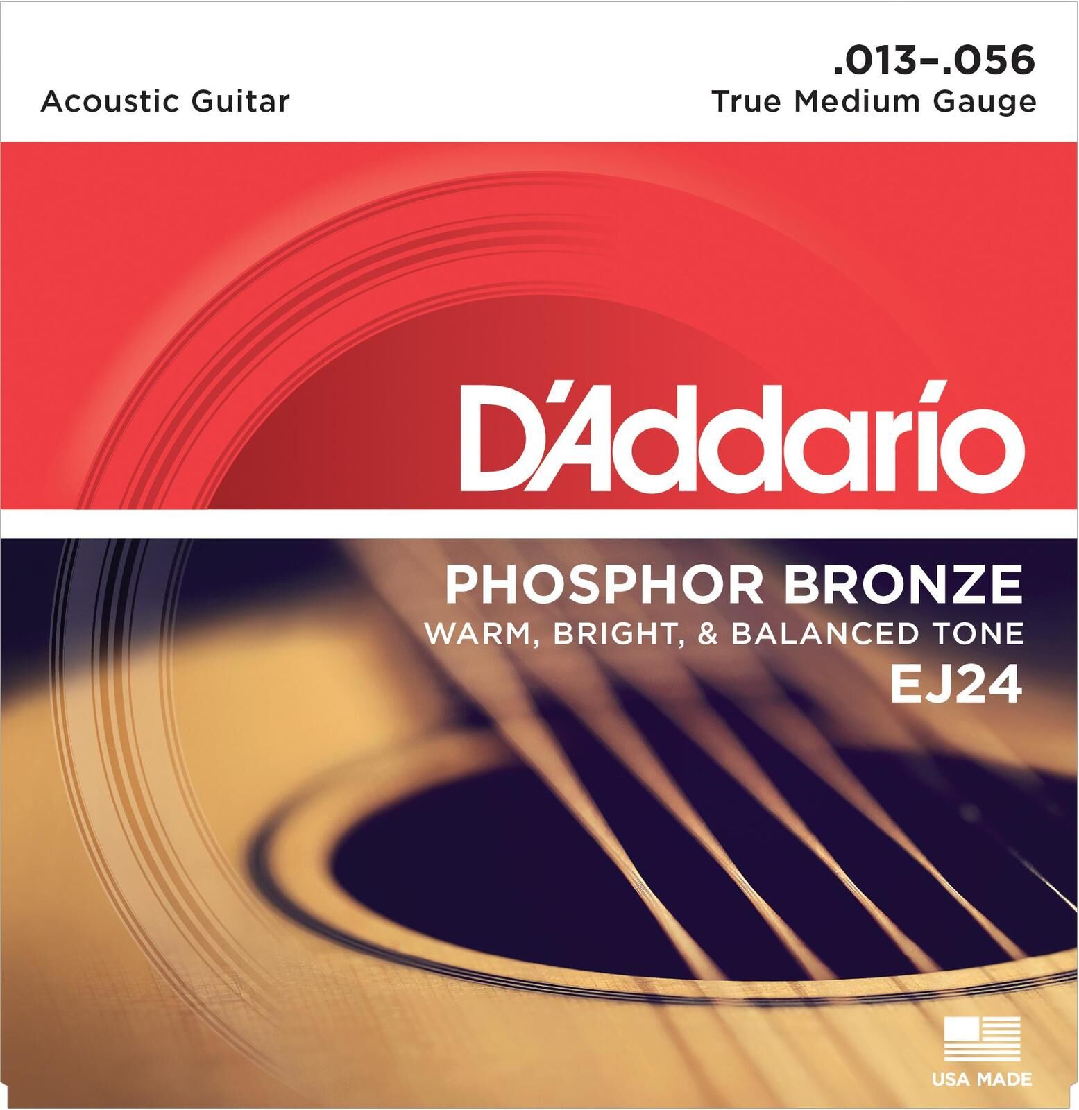 D'Addario EJ24 Acoustic Guitar String Set 13-56 Phosphor Bronze for DADGAD and Standard Tuning — view 5