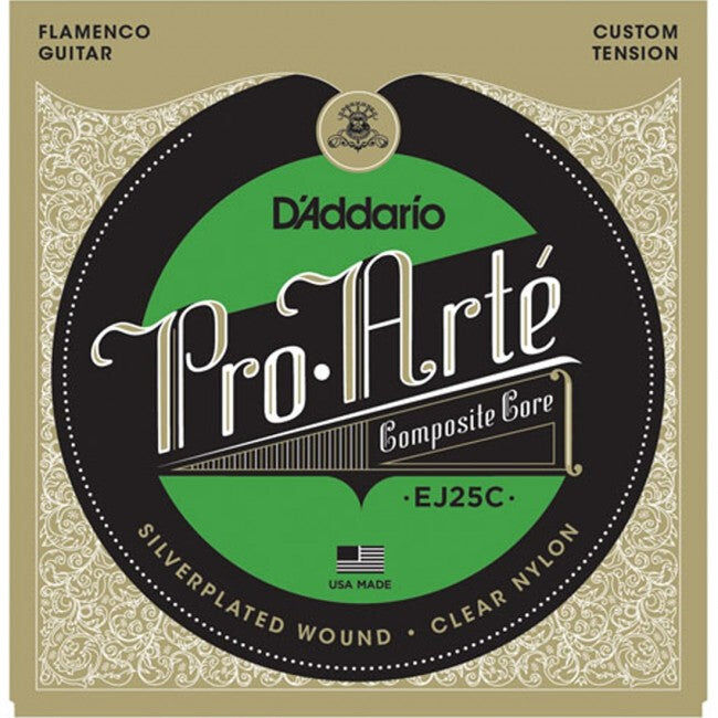D'Addario EJ25C Flamenco Guitar String Set Clear Nylon/Silver