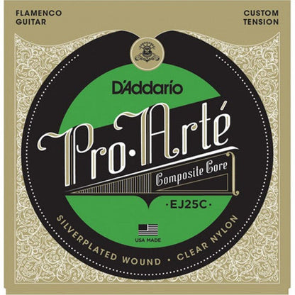 D'Addario EJ25C Flamenco Guitar String Set Clear Nylon/Silver