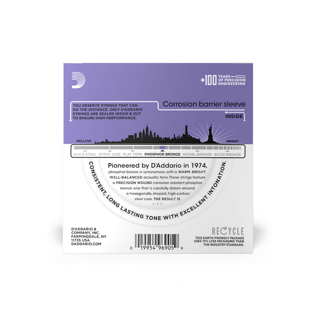 D'Addario Acoustic Guitar String Set 11-52 Phosphor Bronze Custom Light — view 4