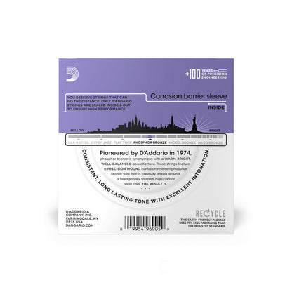 D'Addario Acoustic Guitar String Set 11-52 Phosphor Bronze Custom Light — view 4