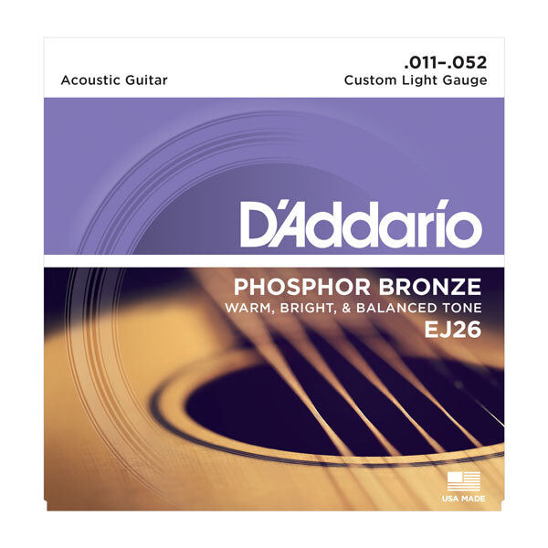D'Addario Acoustic Guitar String Set 11-52 Custom Light Phosphor Bronze — view 5