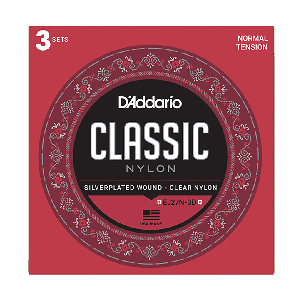 D'Addario EJ27N-3D Normal Tension Nylon Classical Strings 3 Pack — view 5