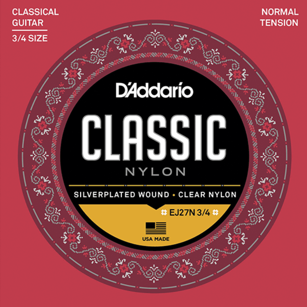 D'Addario EJ27N Normal Tension Nylon Classical Guitar Strings - 6 String Set, Full Scale, Tie-End, Uncoated, Beginner Friendly — view 4
