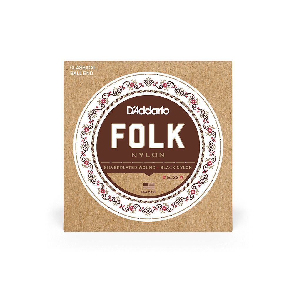 D'Addario EJ32 Classical Guitar String Set 028/045 Black Nylon Ball End — view 3