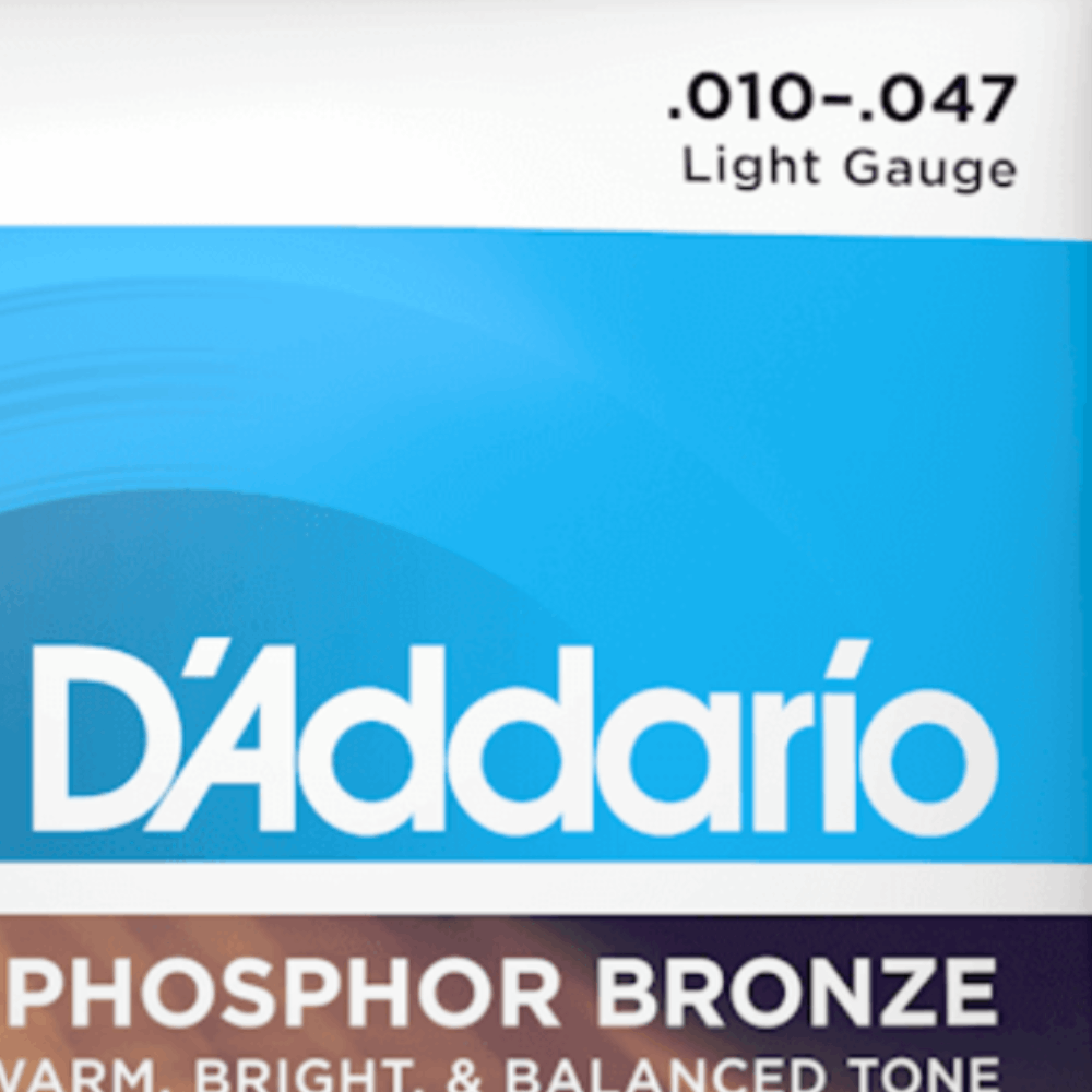 D'Addario Acoustic Guitar 12 String Set EJ38 10-47 Phosphor Bronze Extra Light Gauge — view 5
