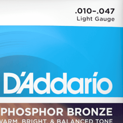 D'Addario Acoustic Guitar 12 String Set EJ38 10-47 Phosphor Bronze Extra Light Gauge — view 5
