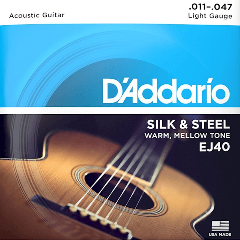 D'Addario EJ40 Silk & Steel Acoustic Guitar String Set Extra Light Gauge 11-47 — view 5