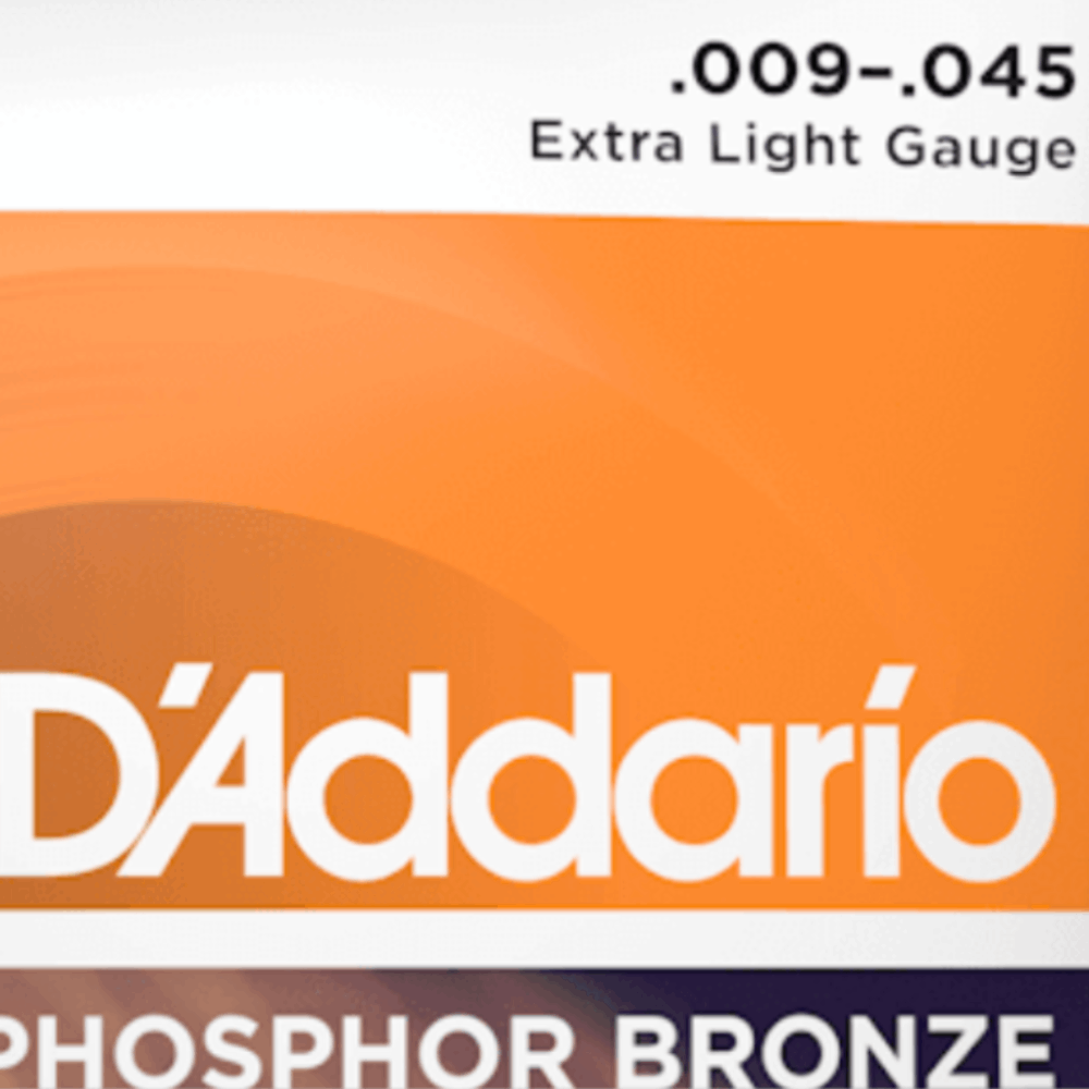 D'Addario 09-45 Phosphor Bronze Acoustic Guitar Strings 12-String Extra Light Set — view 6