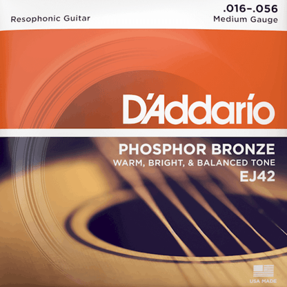 D'Addario Acoustic Guitar String Set 16-56 Phosphor Bronze for Dobro — view 2