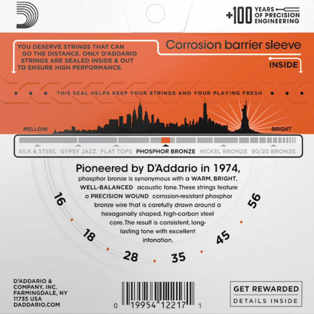D'Addario Acoustic Guitar String Set 16-56 Phosphor Bronze for Dobro — view 3