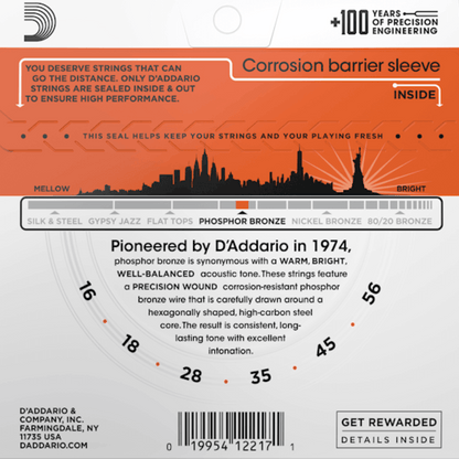 D'Addario Acoustic Guitar String Set 16-56 Phosphor Bronze for Dobro — view 3