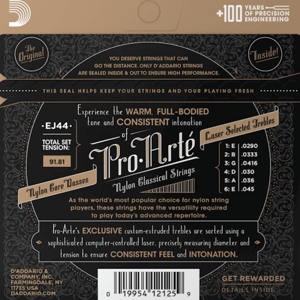 D'Addario Pro-Arte Classical Guitar String Set Extra Hard Tension EJ44 — view 6