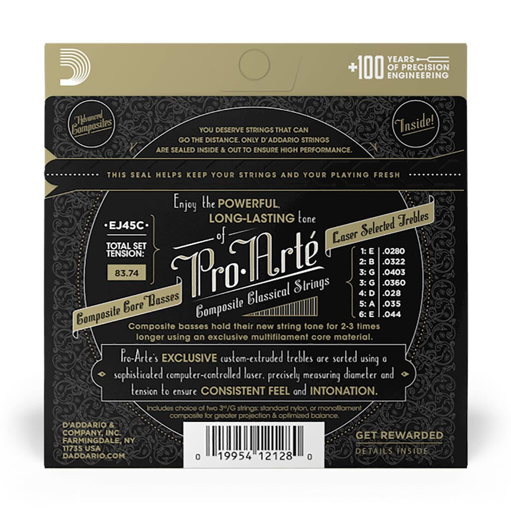 D'Addario Pro-Arté Composite Classical Guitar String Set 28/44 Nylon/Composite — view 2