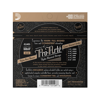 D'Addario Pro-Arte EJ45 Normal Tension Nylon Classical Guitar Strings 28/43 — view 2
