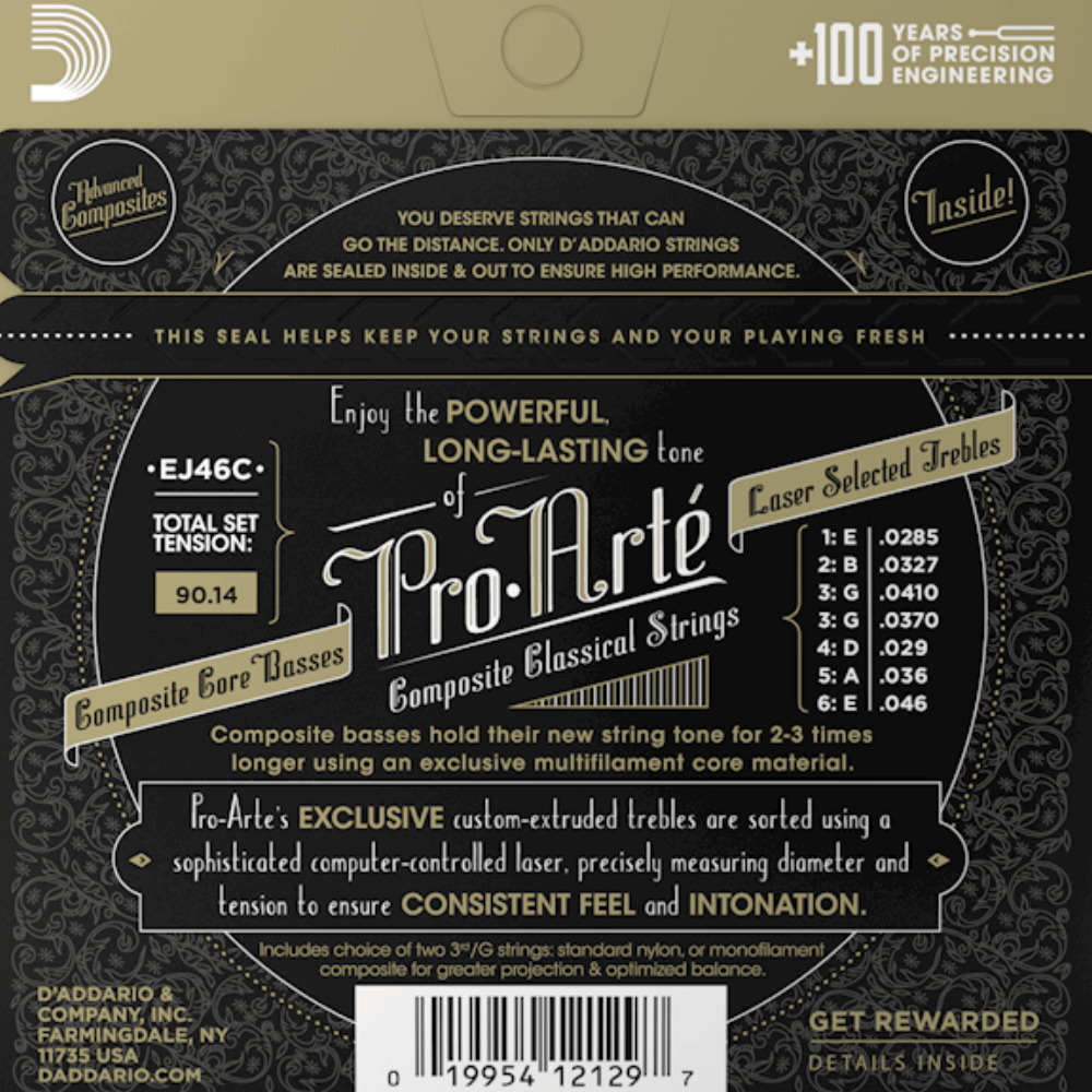 D'Addario Pro-Arte Classical Guitar String Set Composite Hard EJ46C — view 5