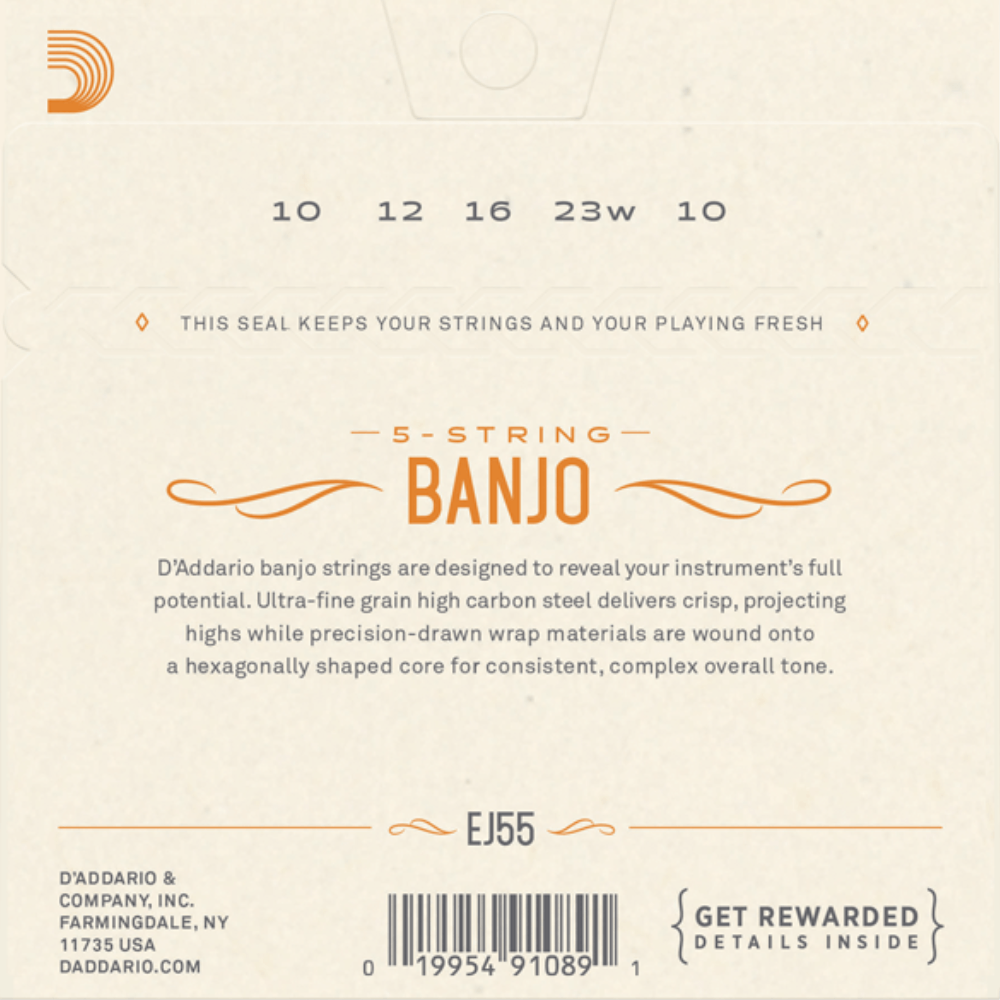 D'Addario Phosphor Bronze Banjo Strings - Medium Gauge — view 2
