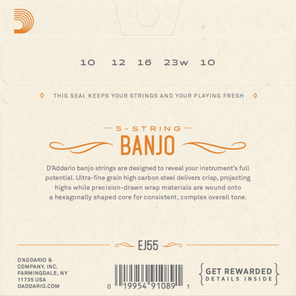 D'Addario Phosphor Bronze Banjo Strings - Medium Gauge — view 2
