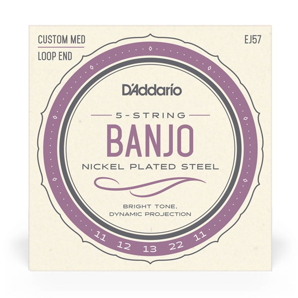 D'Addario Nickel Custom Medium Banjo String Set