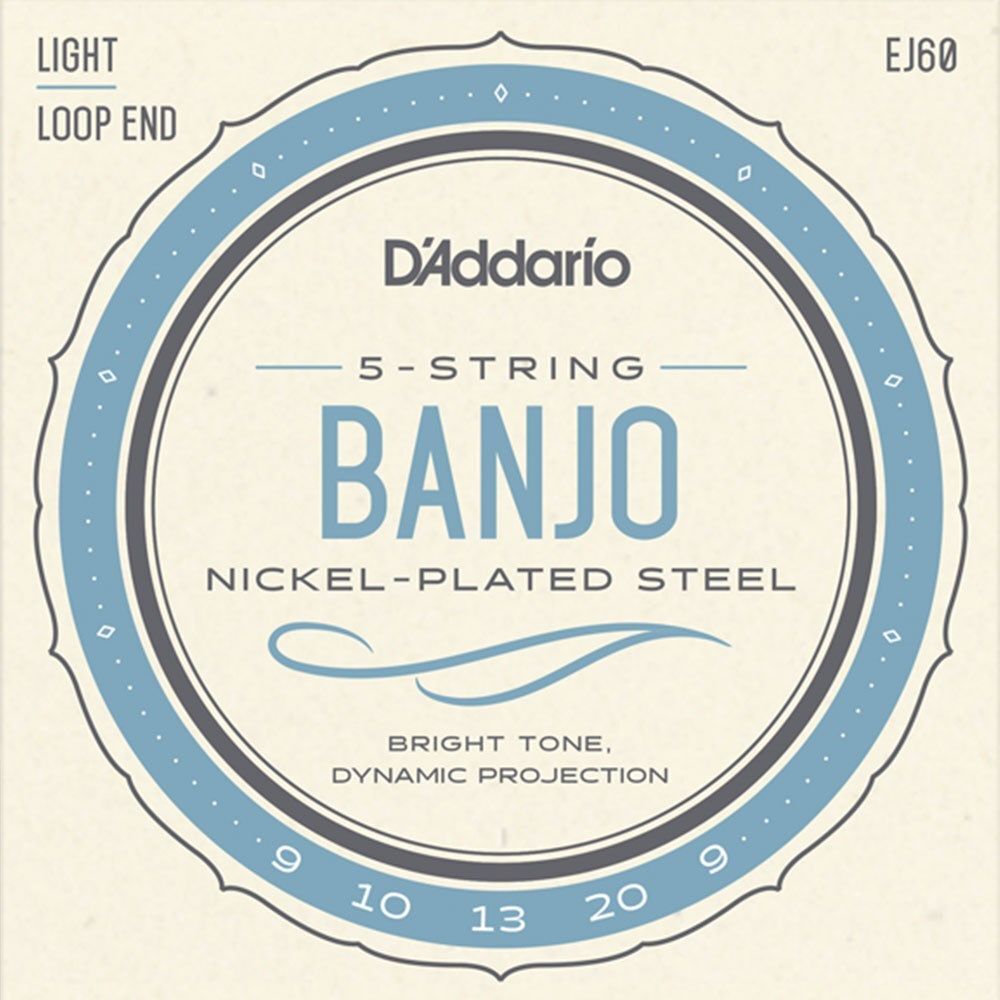 D'Addario EJ60+ Banjo Nickel Lite Plus Strings with Loopend Construction — view 3