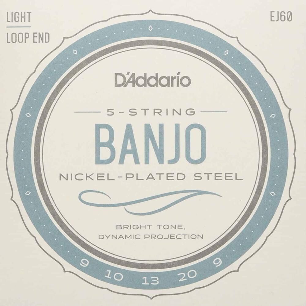 D'Addario EJ60+ Banjo Nickel Lite Plus Strings with Loopend Construction — view 4