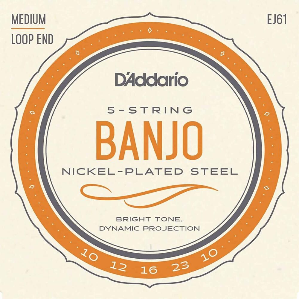 D'Addario EJ61 5-String Banjo Strings Set Nickel Wound 10-23 Med — view 4
