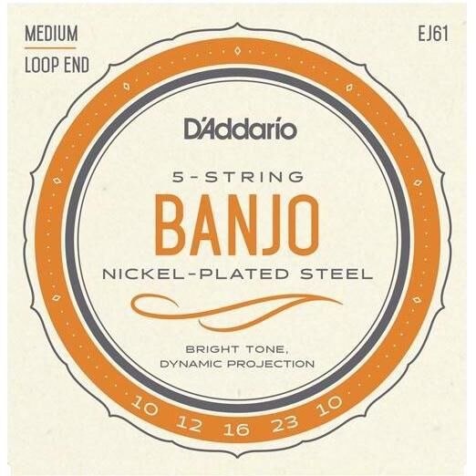 D'Addario EJ61 5-String Banjo Strings Set Nickel Wound 10-23 Med — view 3