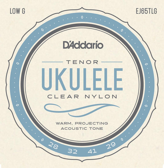 D'Addario EJ65TLG Pro-Arte Custom Extruded Nylon Ukulele Strings, Tenor Low G