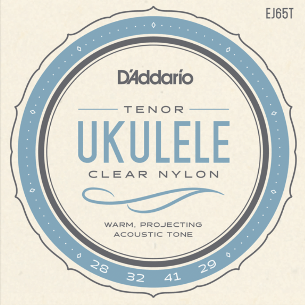 D'Addario EJ65T Tenor Ukulele String Set - Pro-Arté Clear Nylon, 4 Strings, Standard GCEA Tuning