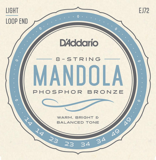D'Addario EJ72 Phosphor Bronze Mandola Strings, Light, 14-49