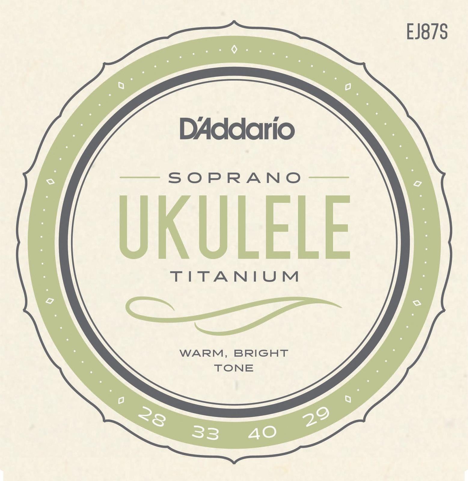 D'Addario EJ87S Titanium Ukulele Strings, Soprano
