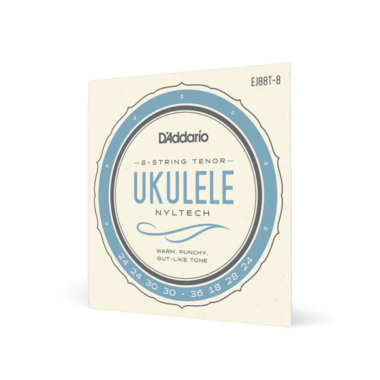 D'Addario EJ88T-8 Nyltech 8-String Tenor Ukulele Strings for Standard GCEA Tuning