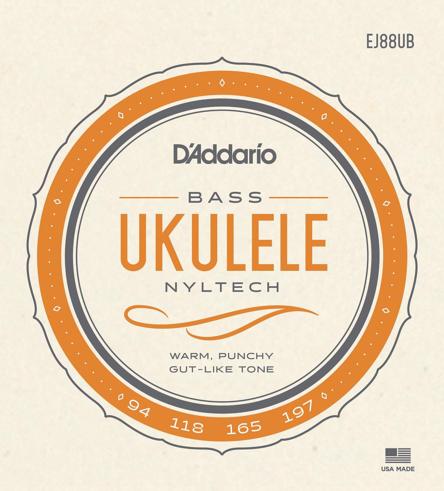 D'Addario EJ88UB Nyltech Ukulele Strings, Bass