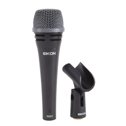 Eikon EKD7 Handheld Vocal Microphone with Padded Bag & Clip, Dynamic Cardioid, 80-12,000 Hz Frequency Response, Rugged Construction — view 3