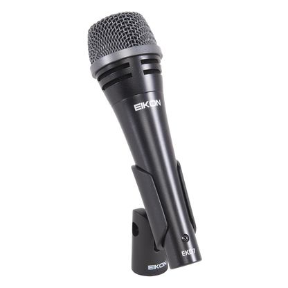 Eikon EKD7 Handheld Vocal Microphone with Padded Bag & Clip, Dynamic Cardioid, 80-12,000 Hz Frequency Response, Rugged Construction