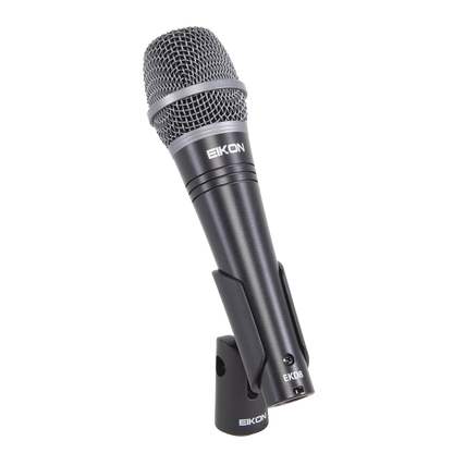 Eikon EKD8 Handheld Vocal Microphone with Padded Bag & Clip, Super-Cardioid, Dynamic, Frequency Response 50-18,000 Hz, 3 Pin XLR Male Connector