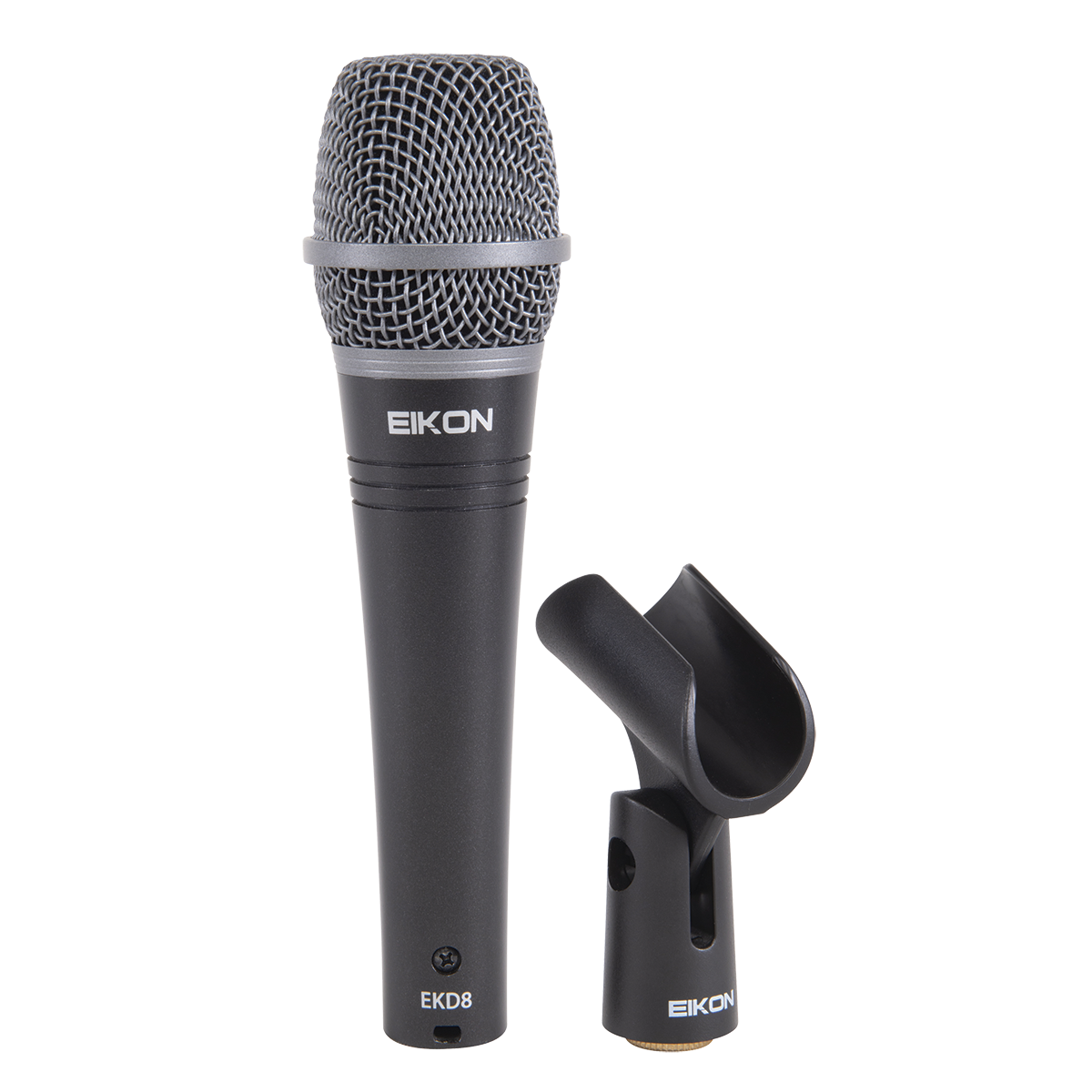 Eikon EKD8 Handheld Vocal Microphone with Padded Bag & Clip, Super-Cardioid, Dynamic, Frequency Response 50-18,000 Hz, 3 Pin XLR Male Connector — view 3