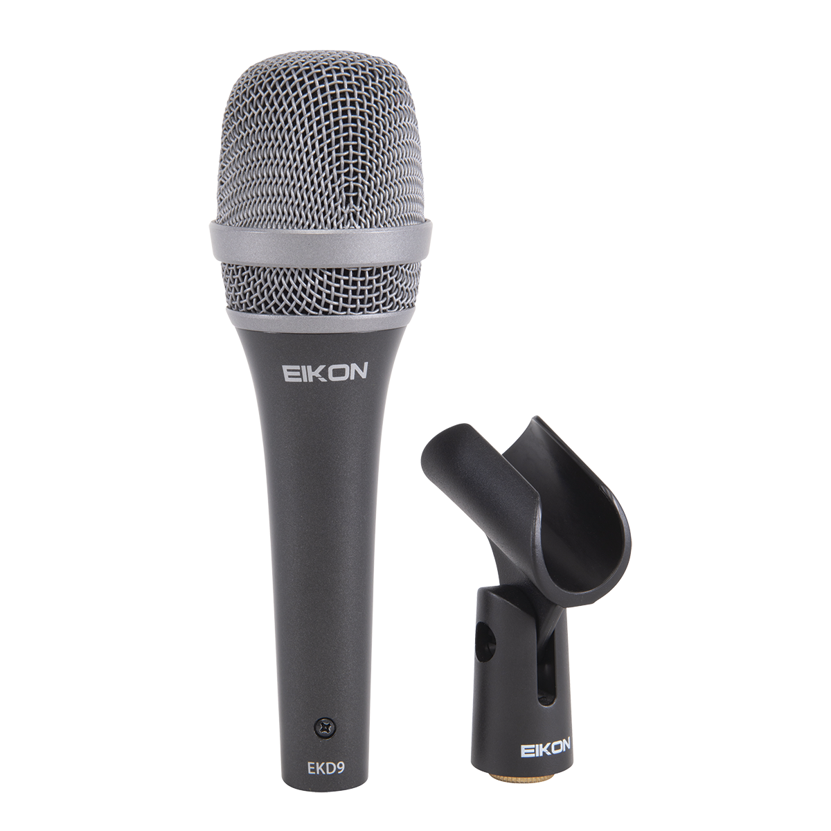 Eikon EKD9 Handheld Vocal Microphone with Bag & Clip, Super-Cardioid, Dynamic Neodymium, Frequency Response 50-19,000 Hz, 3 Pin XLR Male Connector — view 3