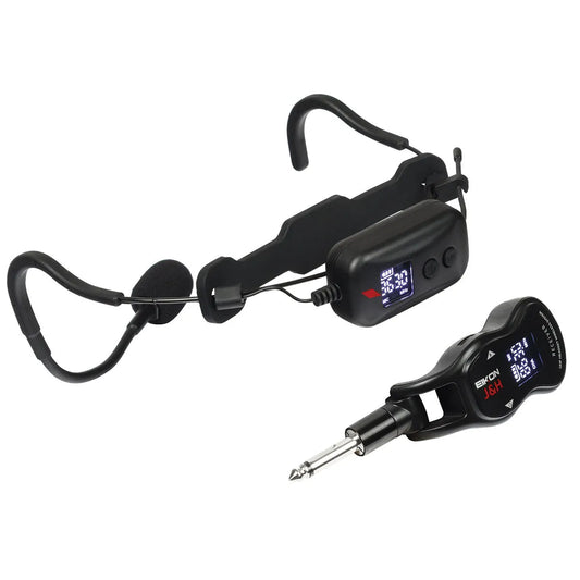 Eikon EKJ&H Wireless Headset Microphone System, UHF 512-541 MHz, 50 Channels, USB-C Charging, 20m Range, Up to 4 Hours Autonomy