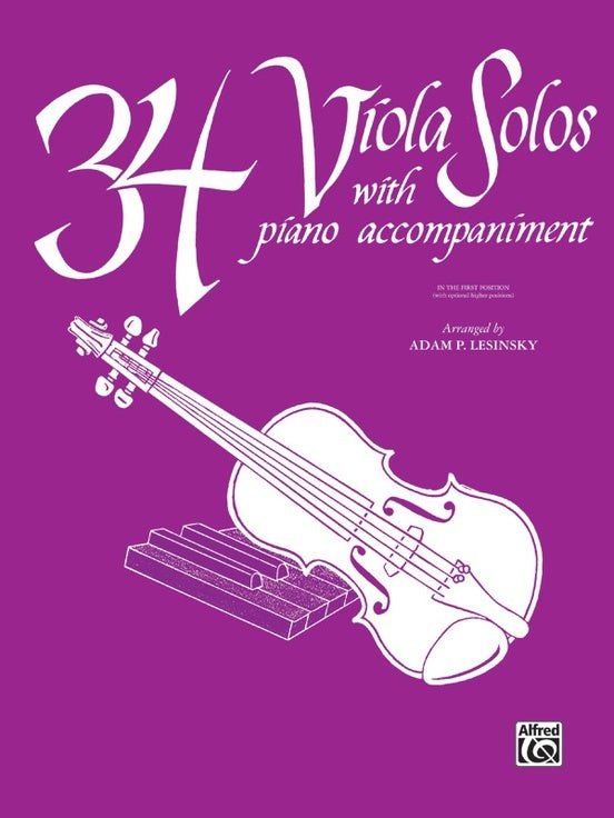 Viola Solos 34 VLA/PNO Arranged by Lesinsky