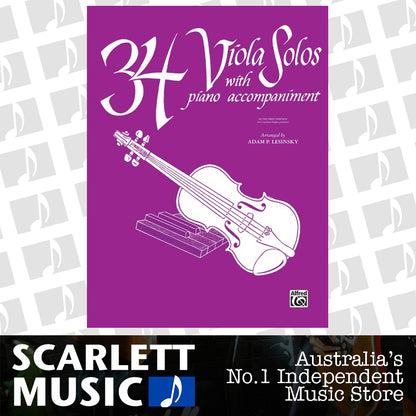 Viola Solos 34 VLA/PNO Arranged by Lesinsky — view 2