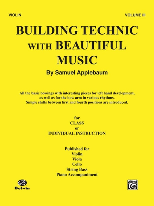 Building Technic with Beautiful Music Book 3 for Violin